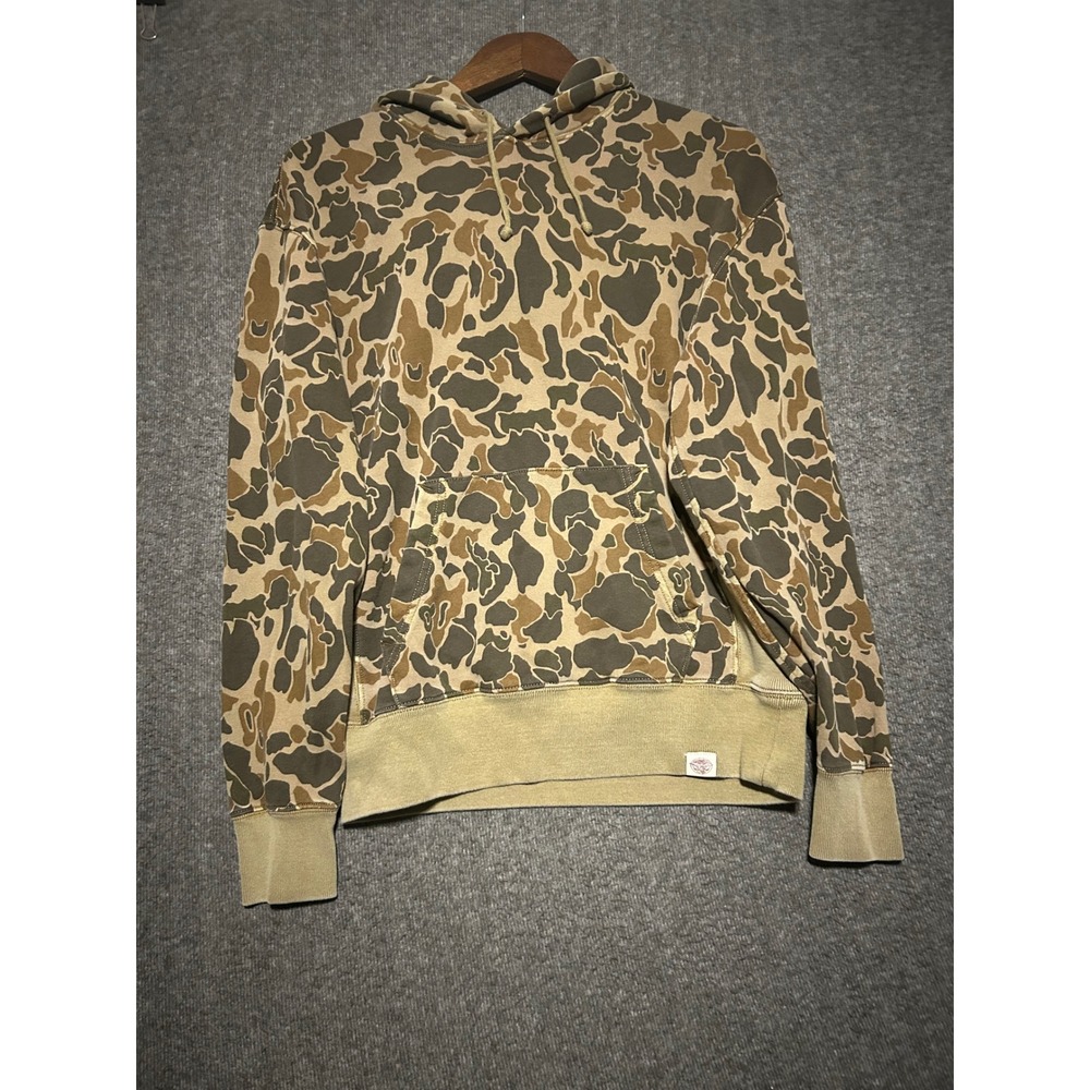 Wallace and barnes camouflage hoodie mens small drawstring casual cotton